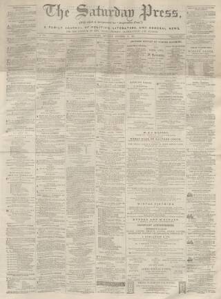cover page of Dunfermline Saturday Press published on December 30, 1865