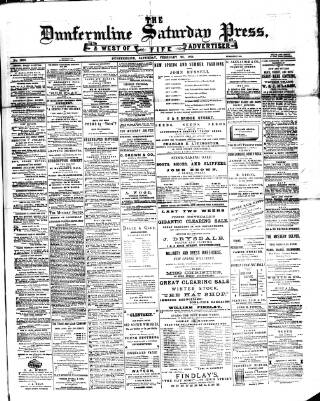 cover page of Dunfermline Saturday Press published on February 28, 1891