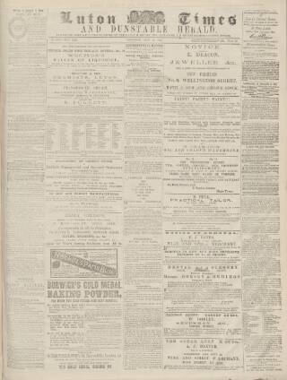 cover page of Luton Times and Advertiser published on May 29, 1875