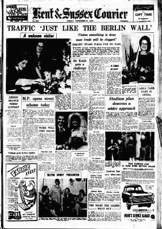 cover page of Kent & Sussex Courier published on November 30, 1962
