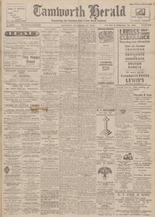 cover page of Tamworth Herald published on December 30, 1944