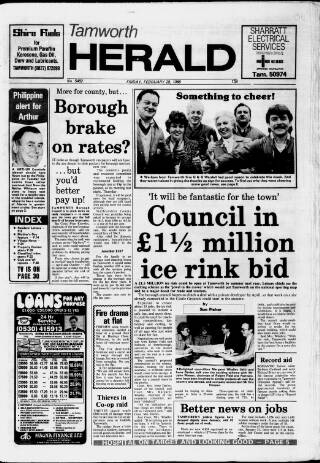 cover page of Tamworth Herald published on February 28, 1986