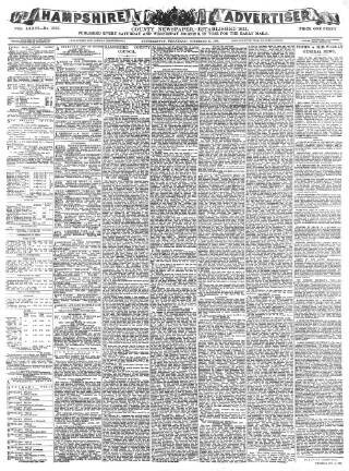 cover page of Hampshire Advertiser published on November 15, 1899