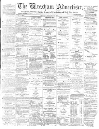cover page of Wrexham Advertiser published on December 30, 1871