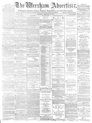 cover page of Wrexham Advertiser published on February 28, 1874