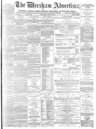 cover page of Wrexham Advertiser published on May 29, 1875