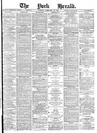 cover page of York Herald published on February 28, 1888
