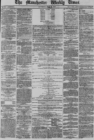 cover page of Manchester Times published on July 6, 1878