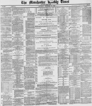 cover page of Manchester Times published on November 30, 1889
