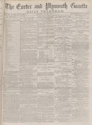 cover page of Exeter and Plymouth Gazette Daily Telegrams published on May 29, 1880