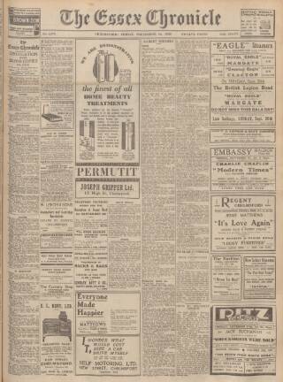 cover page of Chelmsford Chronicle published on September 18, 1936