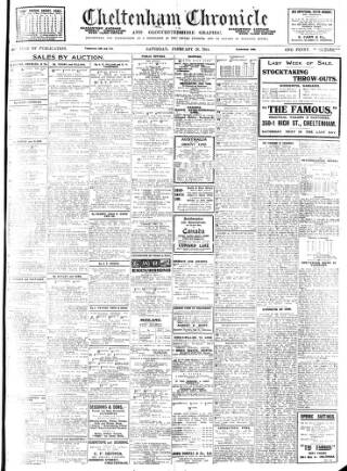 cover page of Cheltenham Chronicle published on February 28, 1914
