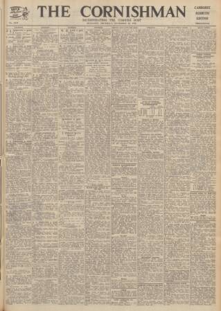 cover page of Cornishman published on November 30, 1950