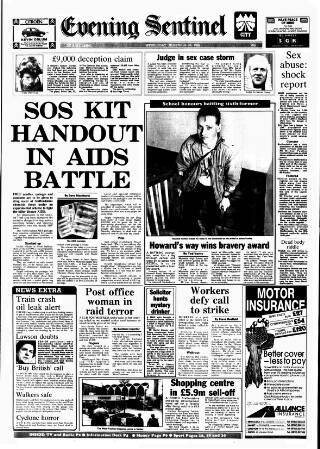 cover page of Staffordshire Sentinel published on November 30, 1988