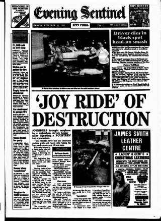 cover page of Staffordshire Sentinel published on December 30, 1991