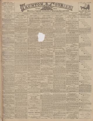 cover page of Taunton Courier and Western Advertiser published on February 28, 1900