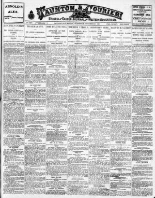 cover page of Taunton Courier and Western Advertiser published on November 30, 1927