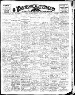 cover page of Taunton Courier and Western Advertiser published on September 18, 1929