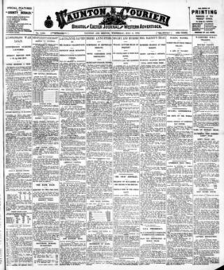 cover page of Taunton Courier and Western Advertiser published on July 6, 1932