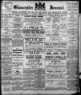 cover page of Gloucester Journal published on December 30, 1911
