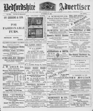 cover page of Luton Times and Advertiser published on November 30, 1900
