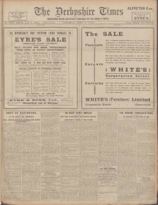cover page of Derbyshire Times published on July 6, 1918