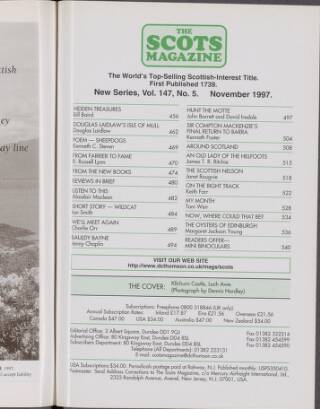 cover page of The Scots Magazine published on November 1, 1997