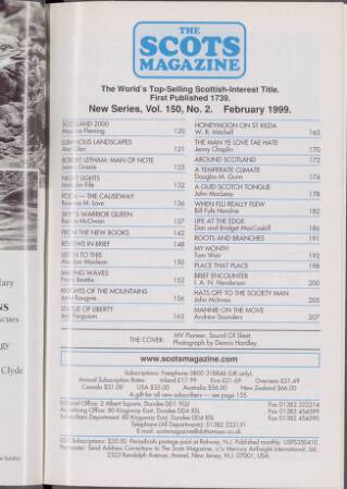 cover page of The Scots Magazine published on February 1, 1999