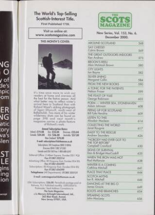 cover page of The Scots Magazine published on December 1, 2000