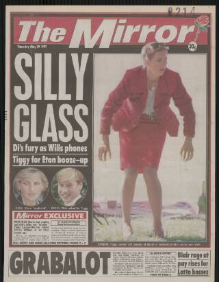 cover page of Daily Mirror published on May 29, 1997