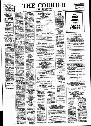 cover page of Dundee Courier published on September 18, 1987