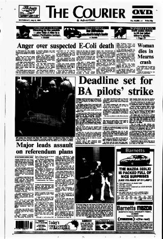 cover page of Dundee Courier published on July 6, 1996