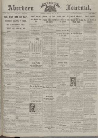 cover page of Aberdeen Weekly Journal published on July 6, 1917
