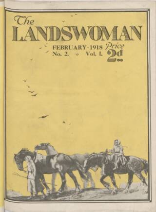 cover page of Landswoman published on February 1, 1918