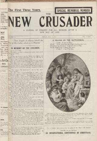 cover page of New Crusader published on July 6, 1917