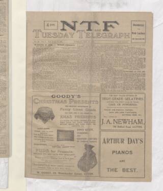 cover page of N.T.F. In Aid Of British Prisoners published on December 10, 1918