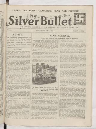 cover page of Silver Bullet published on September 18, 1918