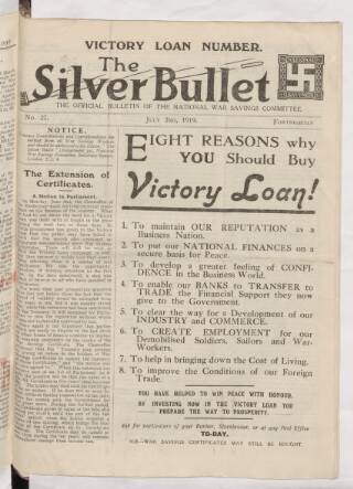 cover page of Silver Bullet published on July 2, 1919