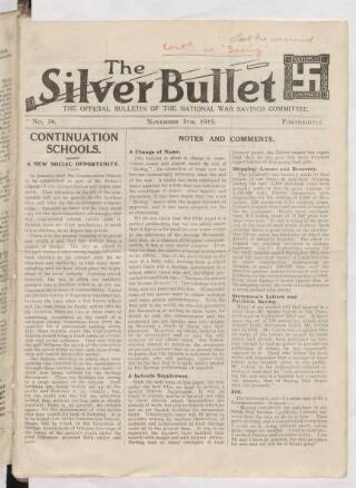 cover page of Silver Bullet published on November 5, 1919