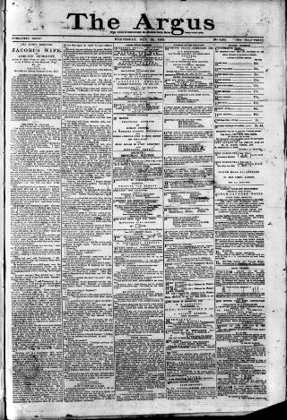 cover page of Brighton Argus published on May 29, 1889
