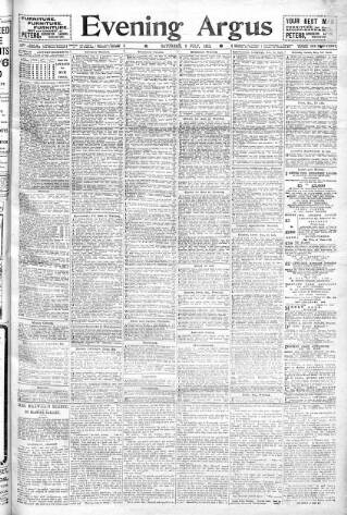 cover page of Brighton Argus published on July 6, 1912