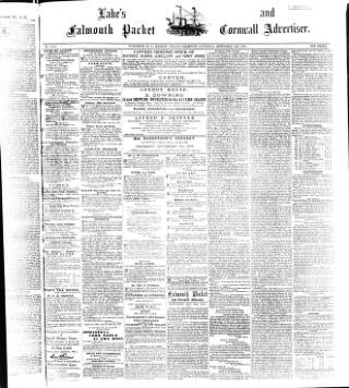 cover page of Lake's Falmouth Packet and Cornwall Advertiser published on September 18, 1875