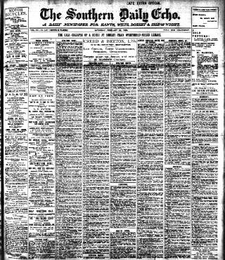 cover page of Southern Echo published on February 28, 1903