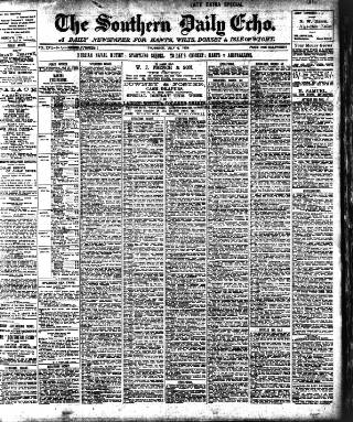 cover page of Southern Echo published on July 6, 1905