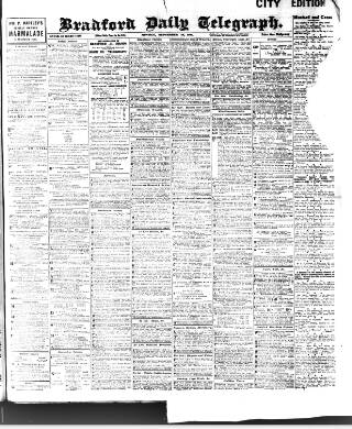 cover page of Bradford Daily Telegraph published on September 18, 1911