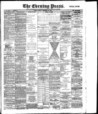 cover page of Yorkshire Evening Press published on December 30, 1890