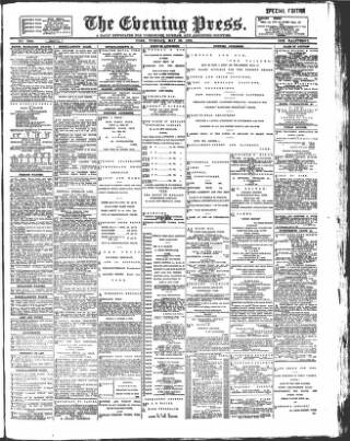 cover page of Yorkshire Evening Press published on May 29, 1894