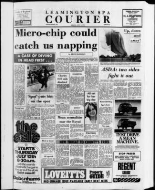 cover page of Leamington Spa Courier published on July 6, 1979