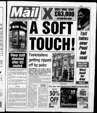 cover page of Hartlepool Northern Daily Mail published on December 30, 1996