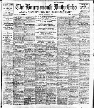 cover page of Bournemouth Daily Echo published on November 15, 1900